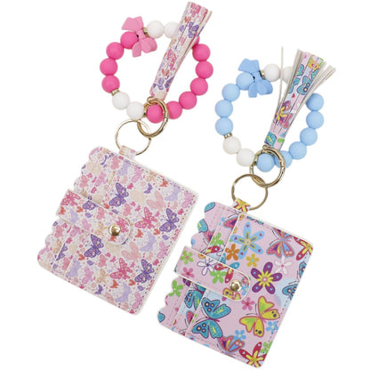 Silicone Bracelet Leather Wallet Tassel JB6126-11 (12PC)