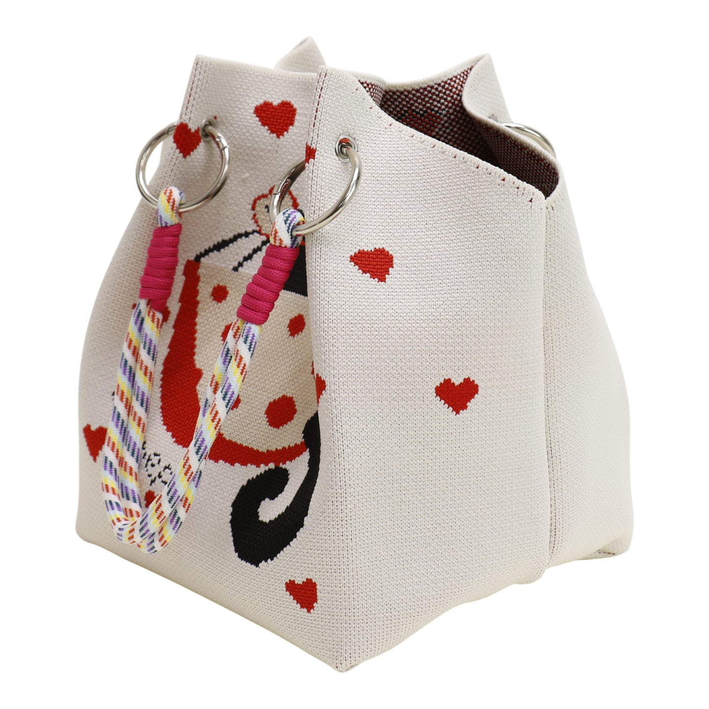 Cut Black Cat Knitted Tote Bag SS51118-10 (3PC)