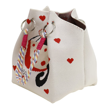 Cut Black Cat Knitted Tote Bag SS51118-10 (3PC)