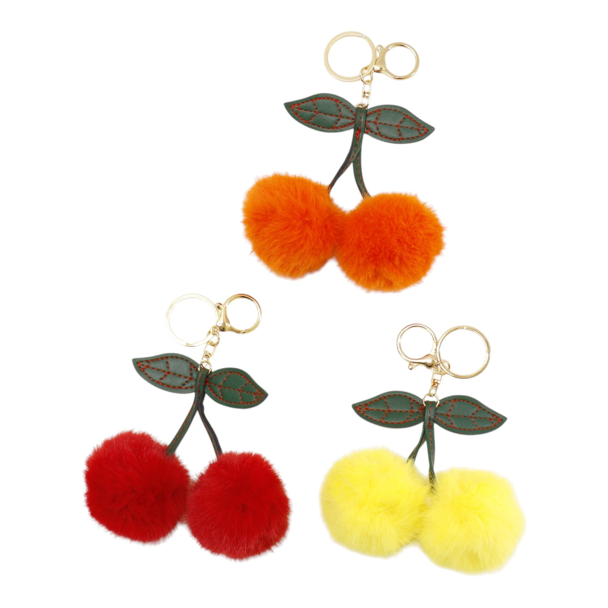 Pom Pom Cherry Key Chain JK6902-5 (12PC)