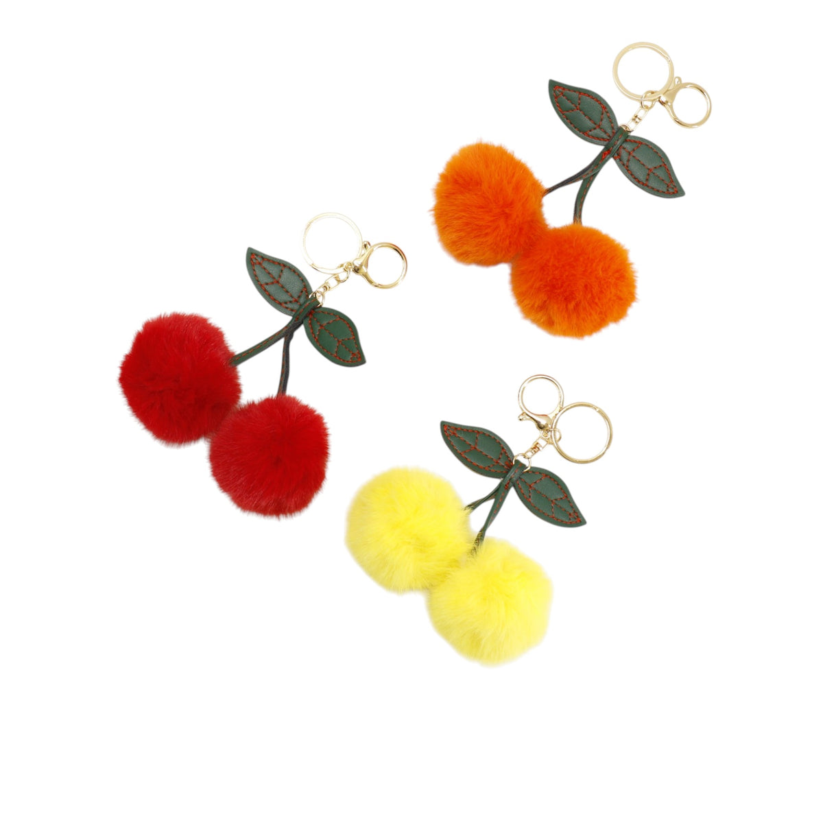 Pom Pom Cherry Key Chain JK6902-5 (12PC)