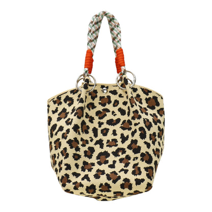 leopard Pattern Cord Strap Knitted Tote Bag SS51116-47(12PC)