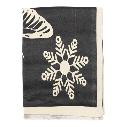 Cashmere Feel Winter Reversible Butterfly Snowflake patten Scarves SCF4902-2 (12PC)