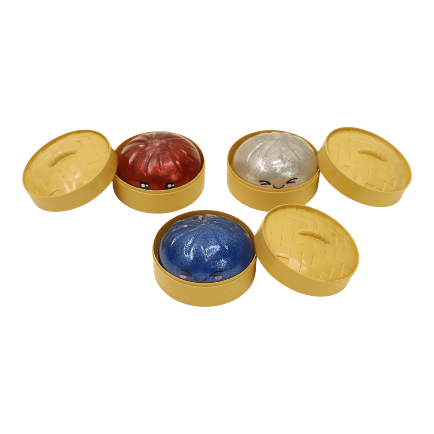 Glitter Jiggly Bun Squishy Dumpling JT6428-3 (12PC)