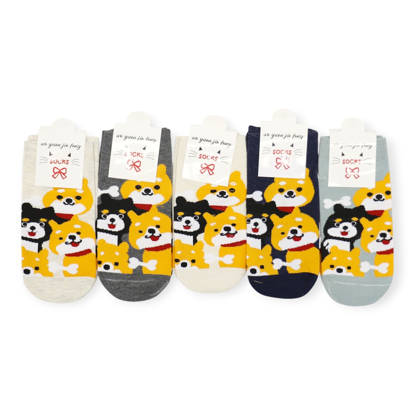 Women's Cute Shiba Dog Cartoon Socks SS3517-2.. (12PC)