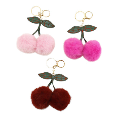Pom Pom Cherry Key Chain JK6902-5 (12PC)