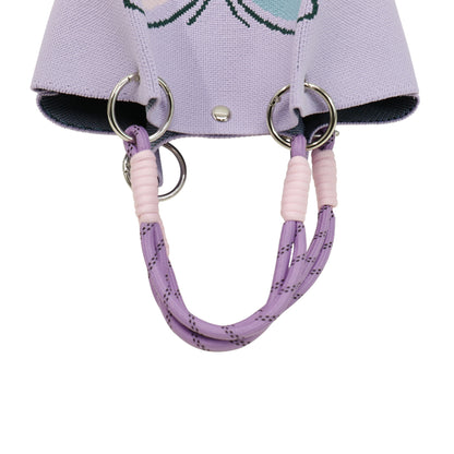 Butterfly Pattern Cord Strap Knitted Tote  Bag SS51118-1. (12PC)