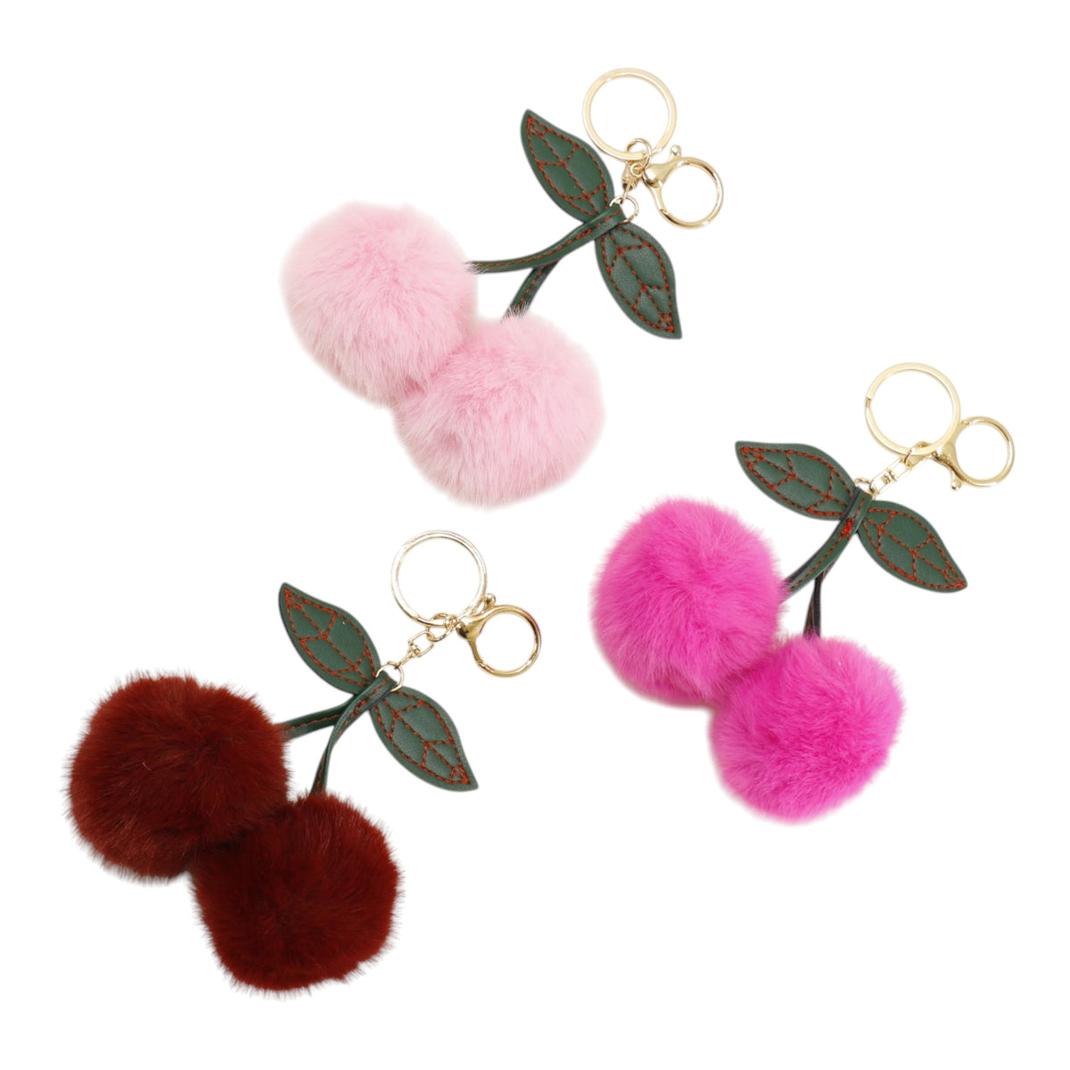 Pom Pom Cherry Key Chain JK6902-5 (12PC)