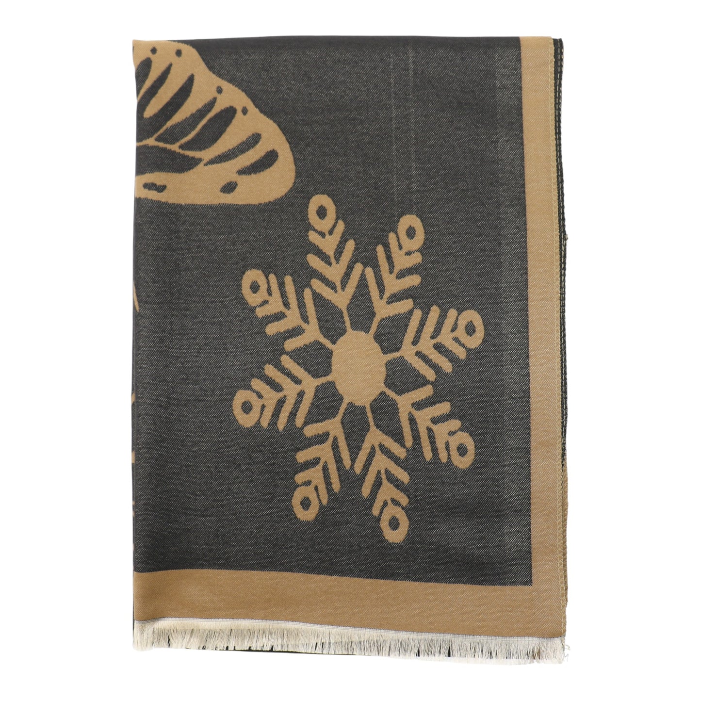 Cashmere Feel Winter Reversible Butterfly Snowflake patten Scarves SCF4902-2 (12PC)