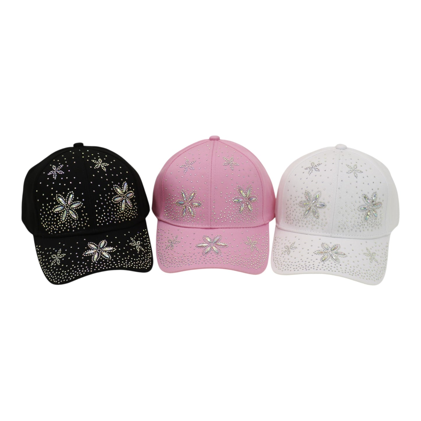 Women's Billing  Rhinestone Studded CAP HA6323-35 (12PC)