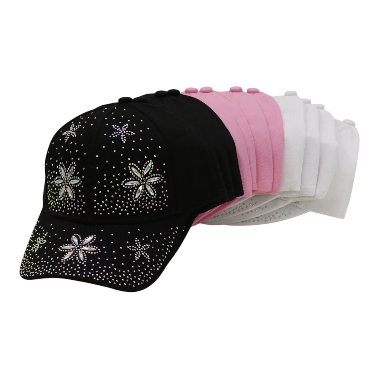 Women's Billing  Rhinestone Studded CAP HA6323-35 (12PC)