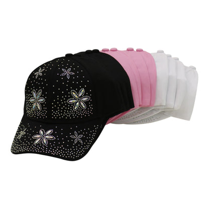 Women's Billing  Rhinestone Studded CAP HA6323-35 (12PC)