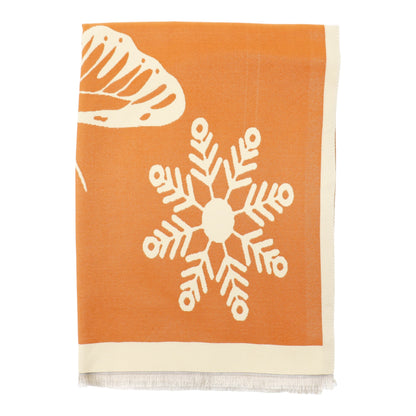 Cashmere Feel Winter Reversible Butterfly Snowflake patten Scarves SCF4902-2 (12PC)