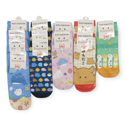 Women's Cute Cartoon Character Socks SS3517-4. (12PC)
