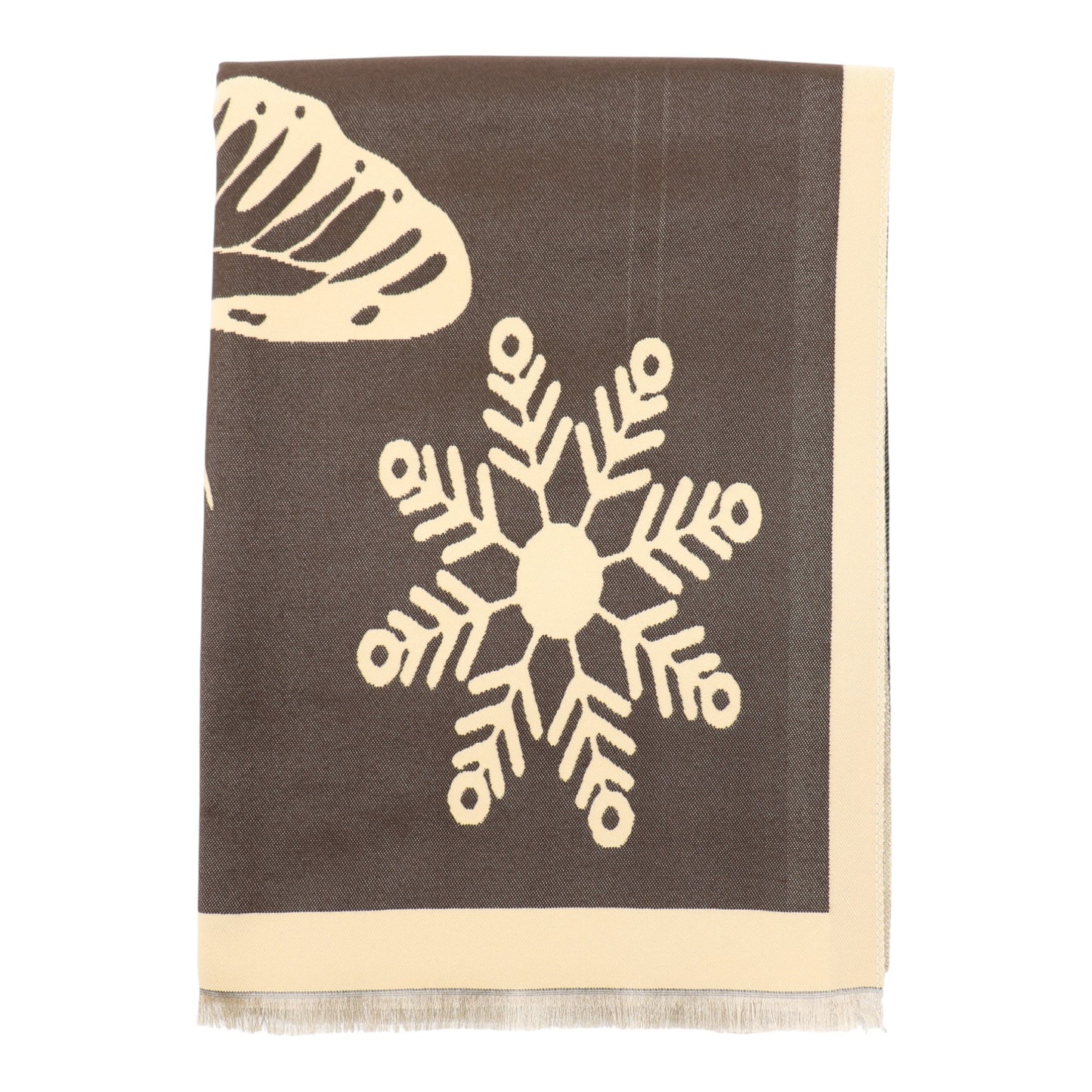 Cashmere Feel Winter Reversible Butterfly Snowflake patten Scarves SCF4902-2 (12PC)