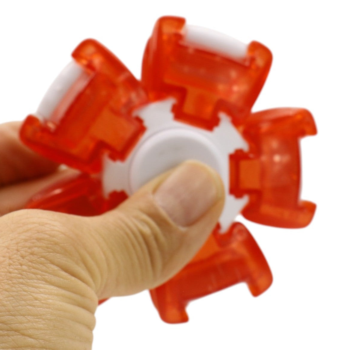 Press Spin Glowing 3D Fingertip Spinner Stress Relief Rotating Light Up Toy QY311 (24PC)