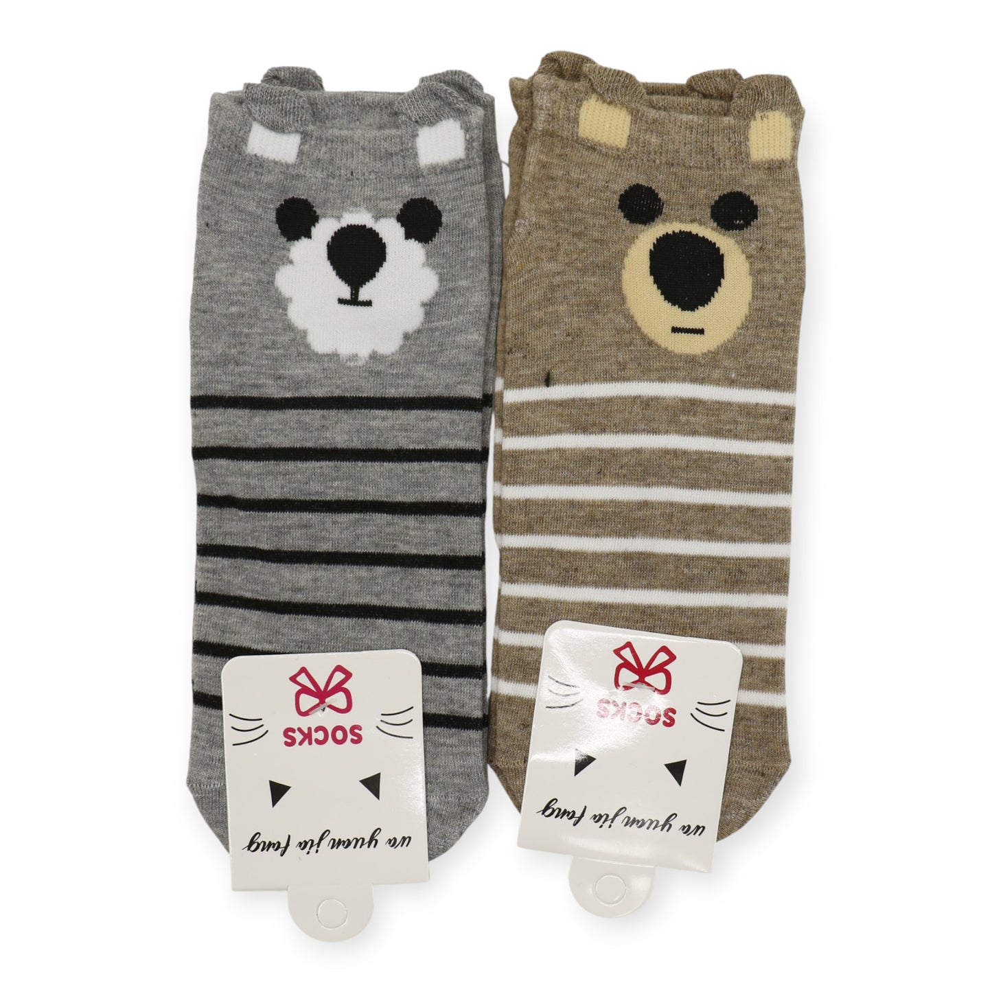 Women's Cute Animal Cartoon Ear Point Socks SS3208-100.(12PC)