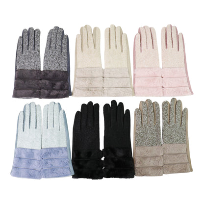 Women's Fur Gloves GL196.. (12PAIR)