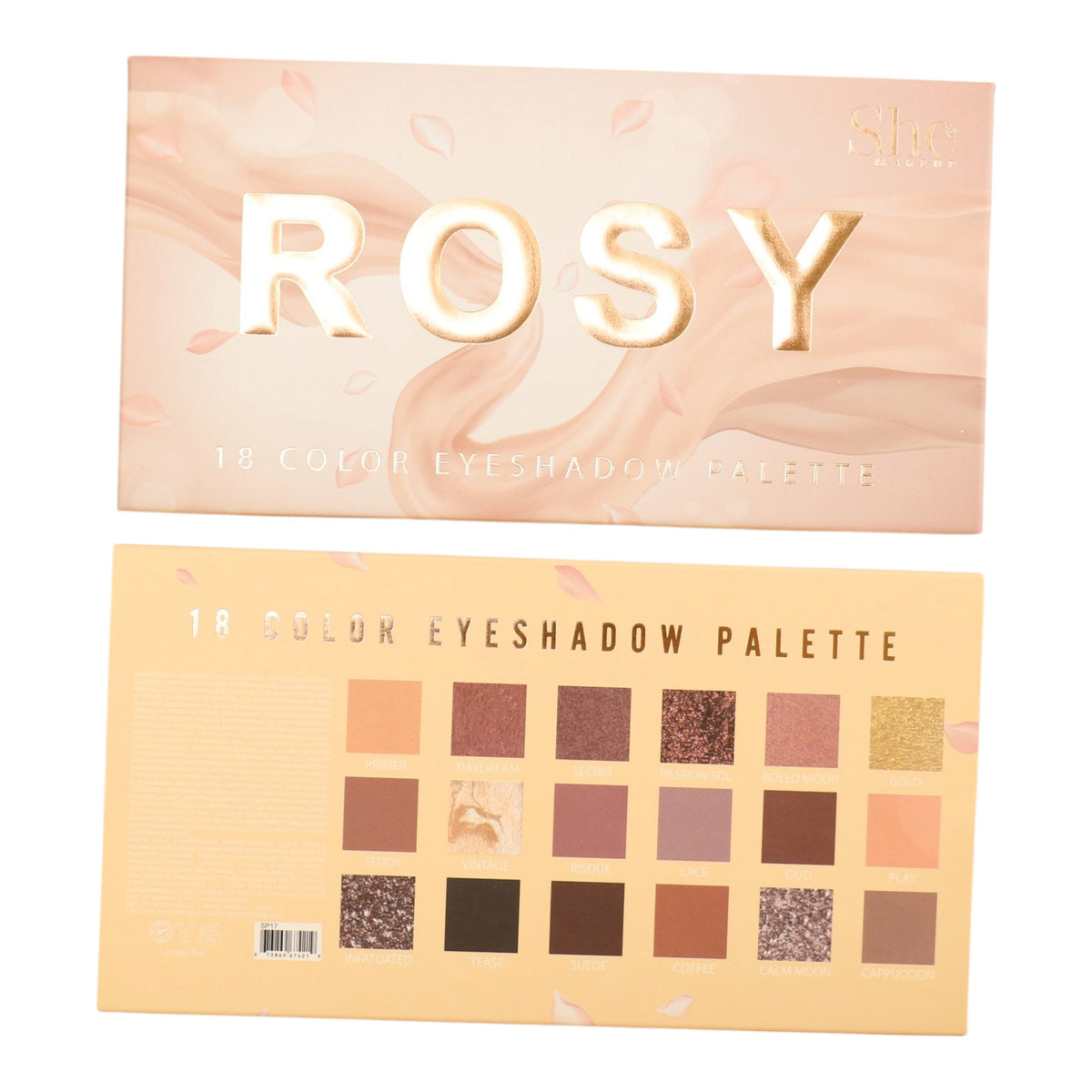 S. He 18 Color Eyeshadow Palette SP17 (6PK)