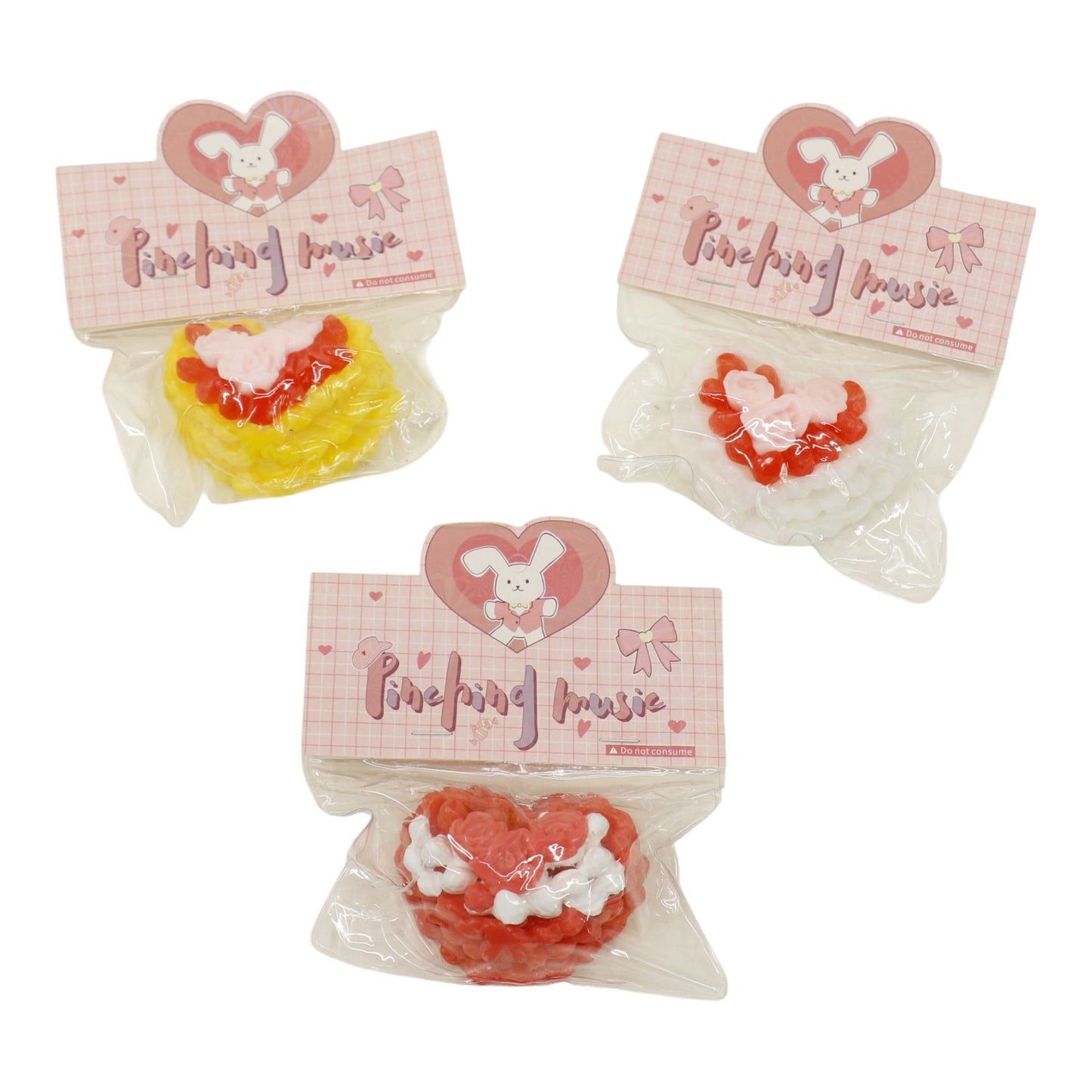 Silicon Heart Cake Squishy Toy JT6518-7 (12PC)
