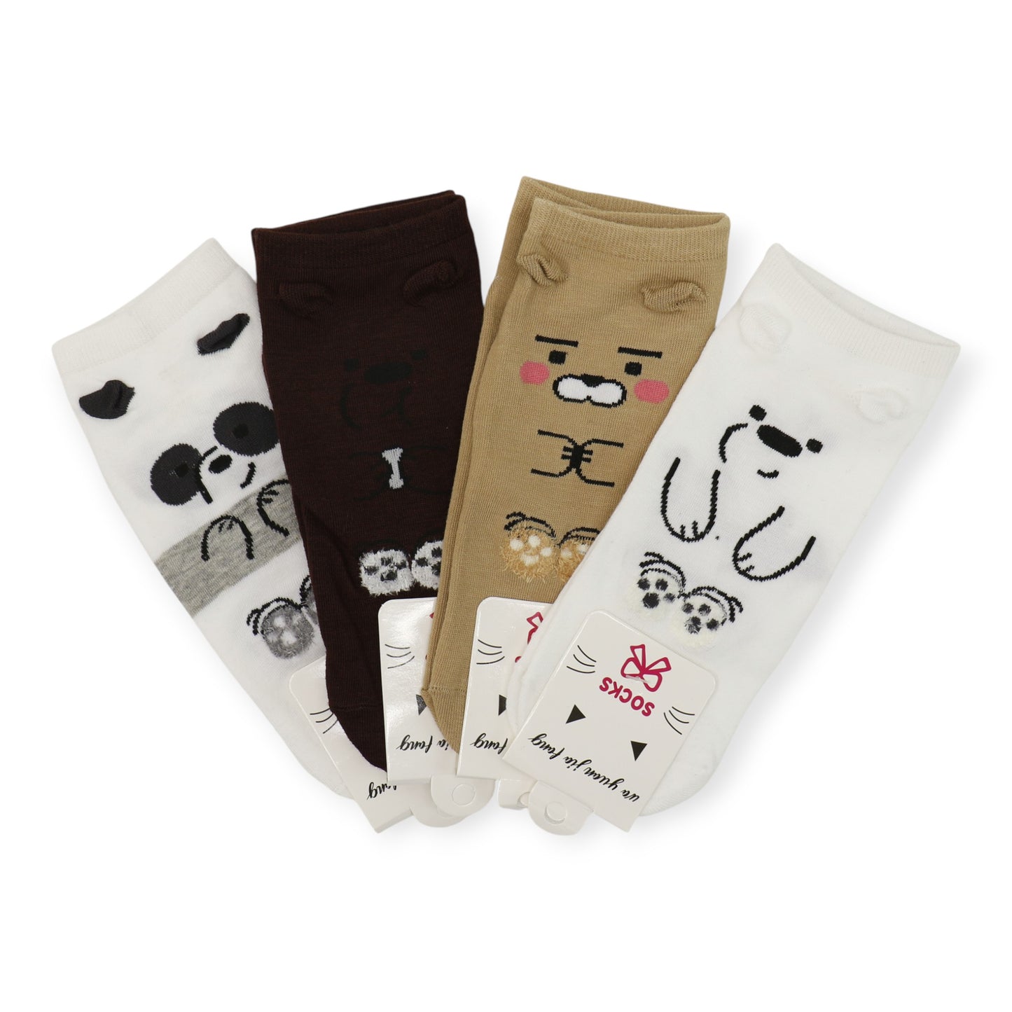 Women's Cute Bear Socks SS3316-70. (12PC)