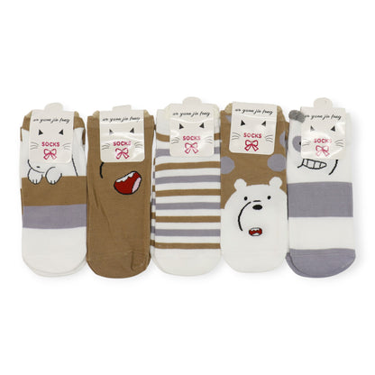 Women's Cute Cartoon Bear Socks SS3208-99. (12PC)