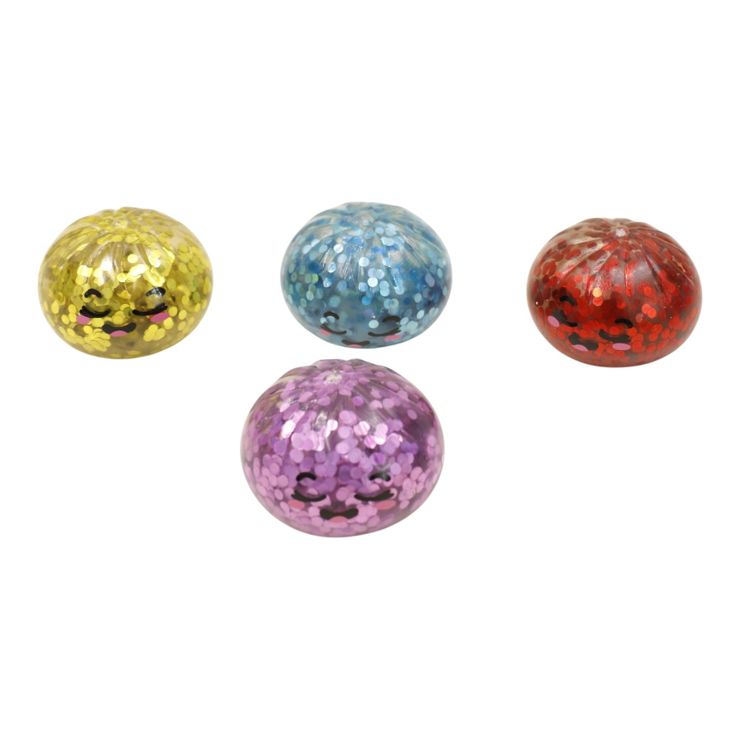 Mini Sugar Glittered Squishy Dumpling With Steamer JT6428-6 (24PC)