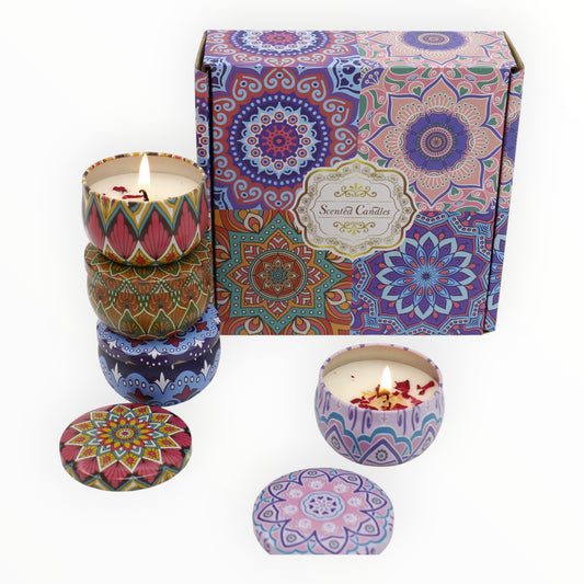 Bohemia 4pcs Fragrance Scented Candle SS51113-24! (12Pack)