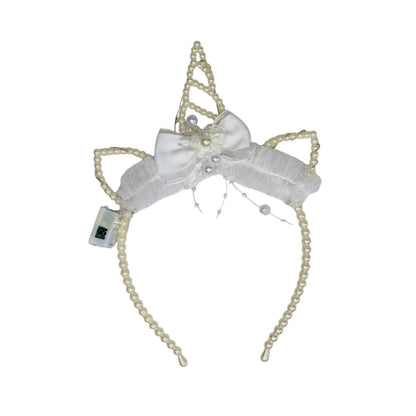 Led Animal Ear Light up Pearl Beads Headband JH5828-4 (12PC)