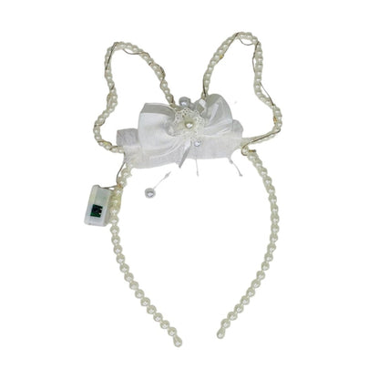 Led Animal Ear Light up Pearl Beads Headband JH5828-4 (12PC)
