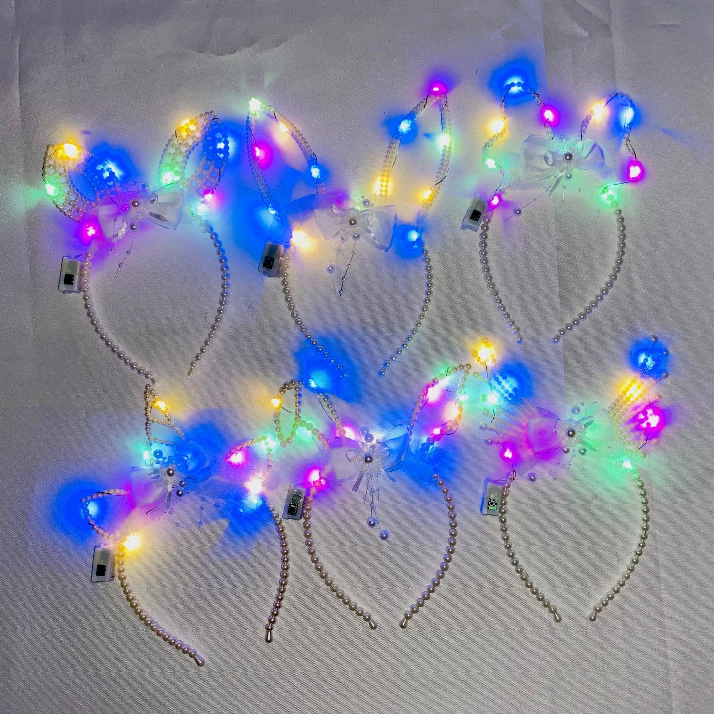 Led Animal Ear Light up Pearl Beads Headband JH5828-4 (12PC)