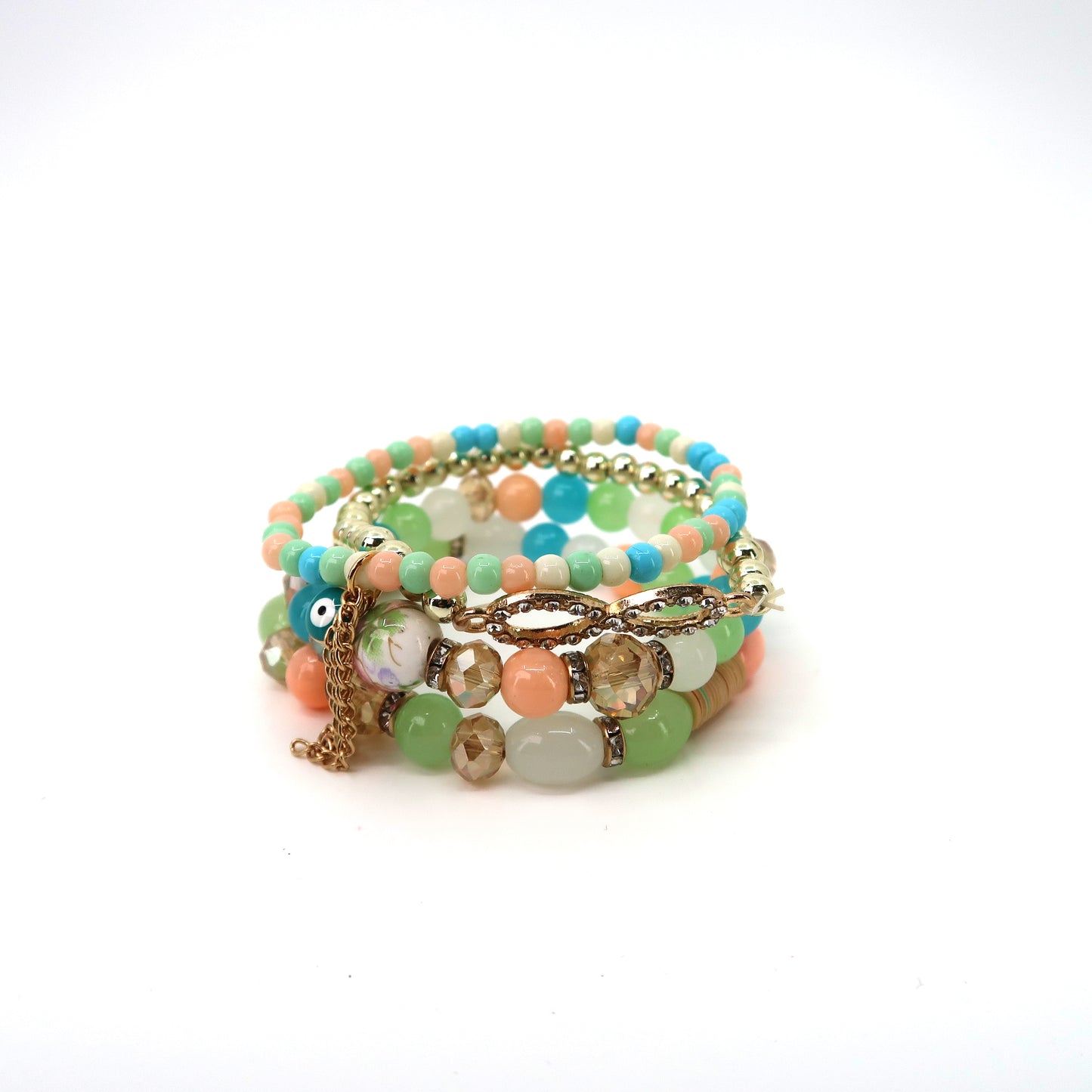 Evil Eye N Infinity Charm Ball Bracelet BR2521-66. (12PC)