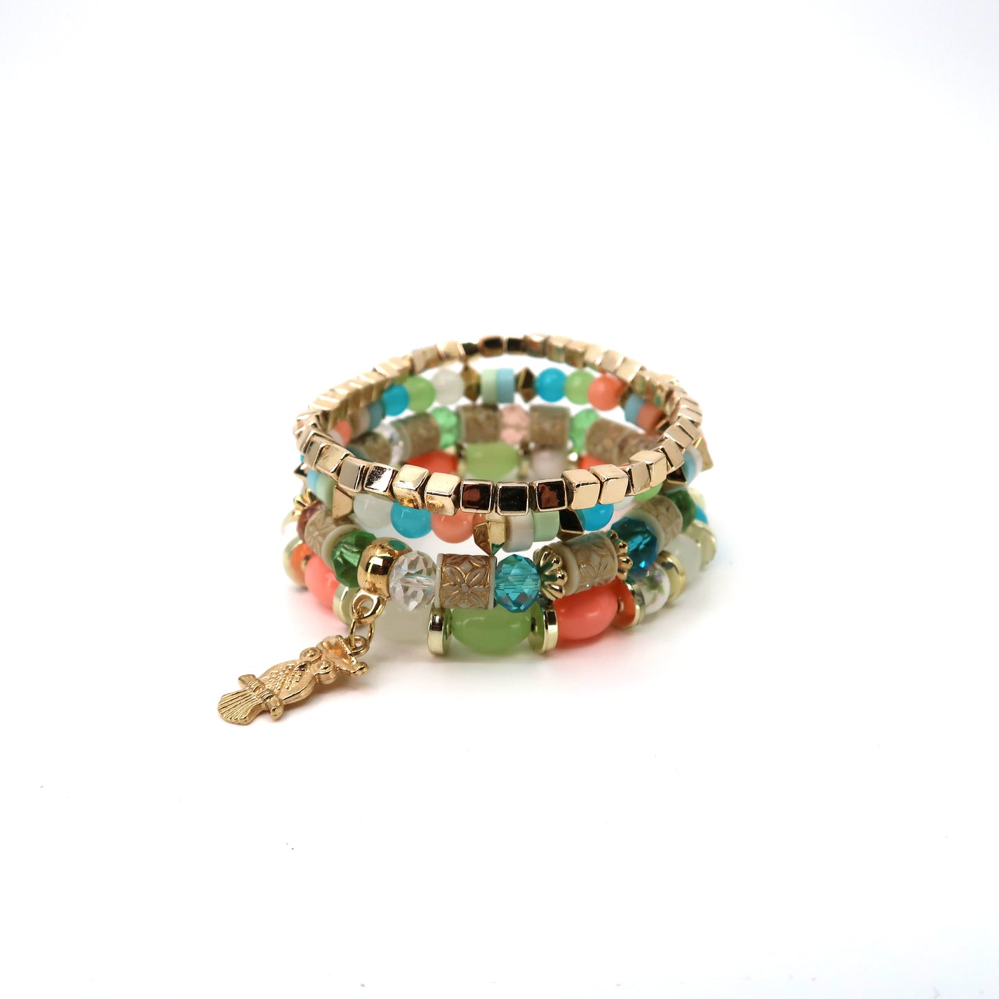 OWL CHARM BALL BRACELET 2521-52. (12PC)