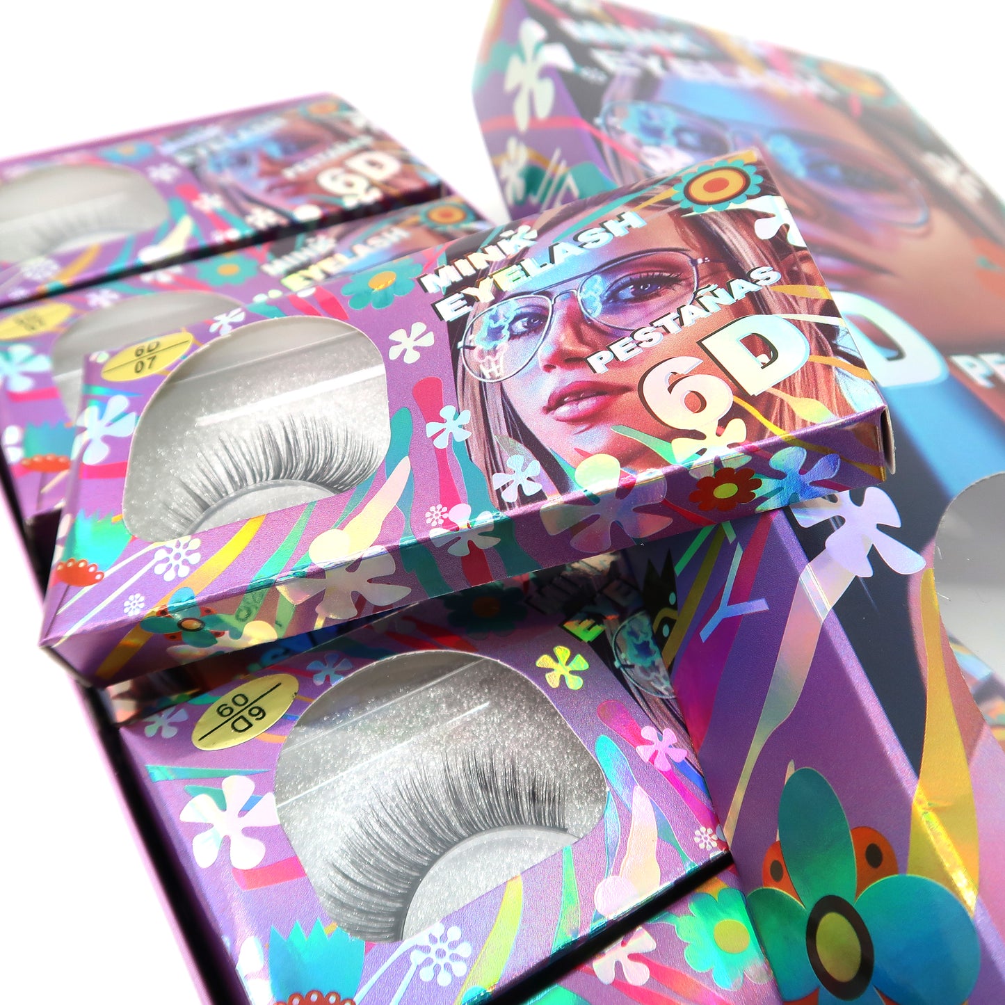 6d Mink Fake Eyelashes EL824-20 (10PC)