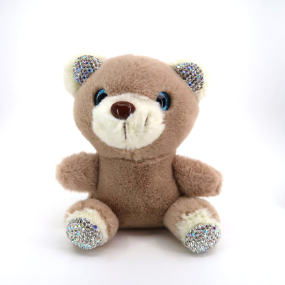 RHINESTONE BEAR PLUSH KEY CHAIN KC21030-22 (12PC)