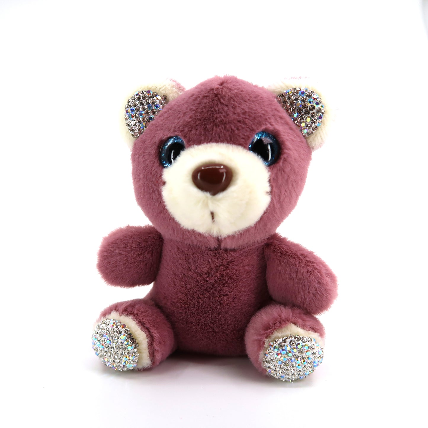 RHINESTONE BEAR PLUSH KEY CHAIN KC21030-22 (12PC)