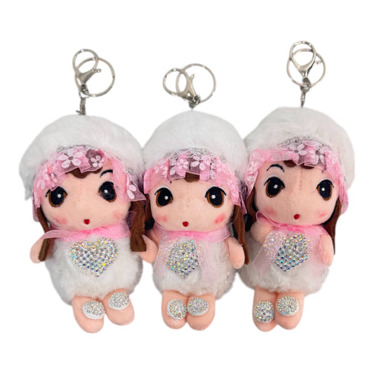 Fairy Plush Stone Key Chain TY612-9. (12PC)