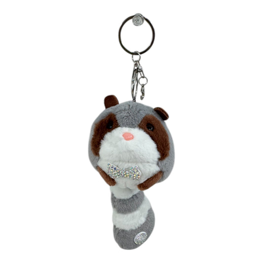 RACCOON PLUSH STONE  KEY CHAIN TY612-10 (12PC)
