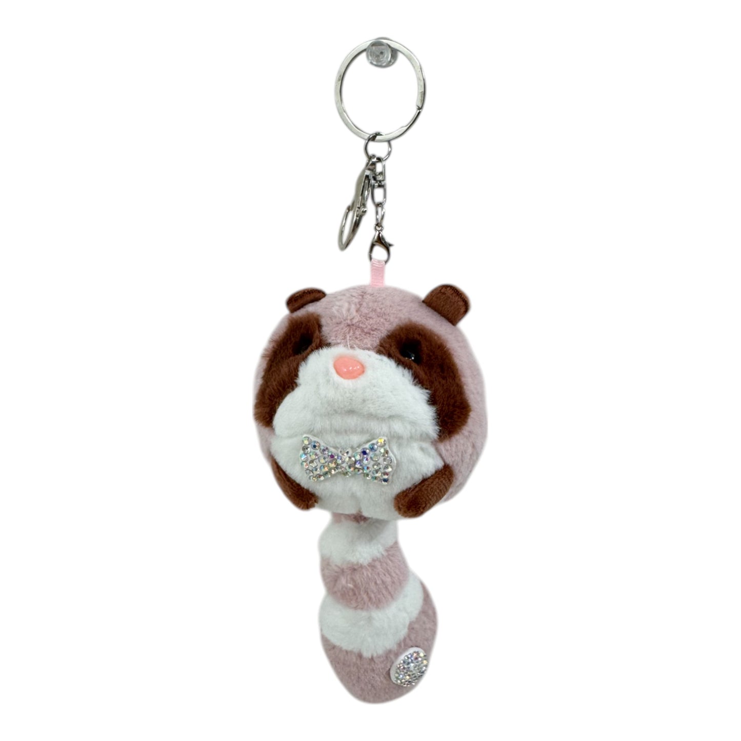 RACCOON PLUSH STONE  KEY CHAIN TY612-10 (12PC)