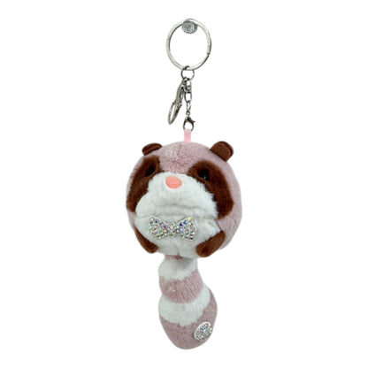 RACCOON PLUSH STONE  KEY CHAIN TY612-10 (12PC)