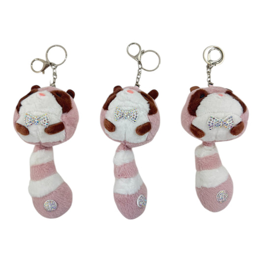Raccoon Plush Stone  Key Chain TY612-10. (12PC)