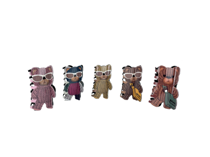 CUTE SUNGLASS BEAR CLAW CLIP JC3610-22 (12PC)