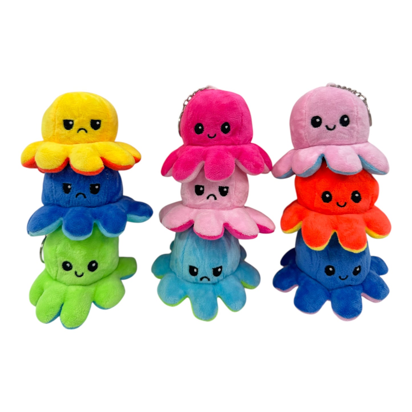 Reversible Octopus Plushie Key Chain KC1125-1 (12PC)