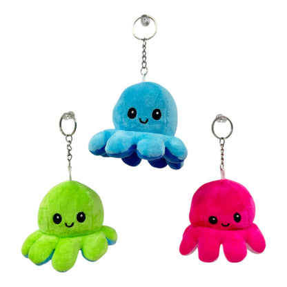 Reversible Octopus Plushie Key Chain KC1125-1 (12PC)