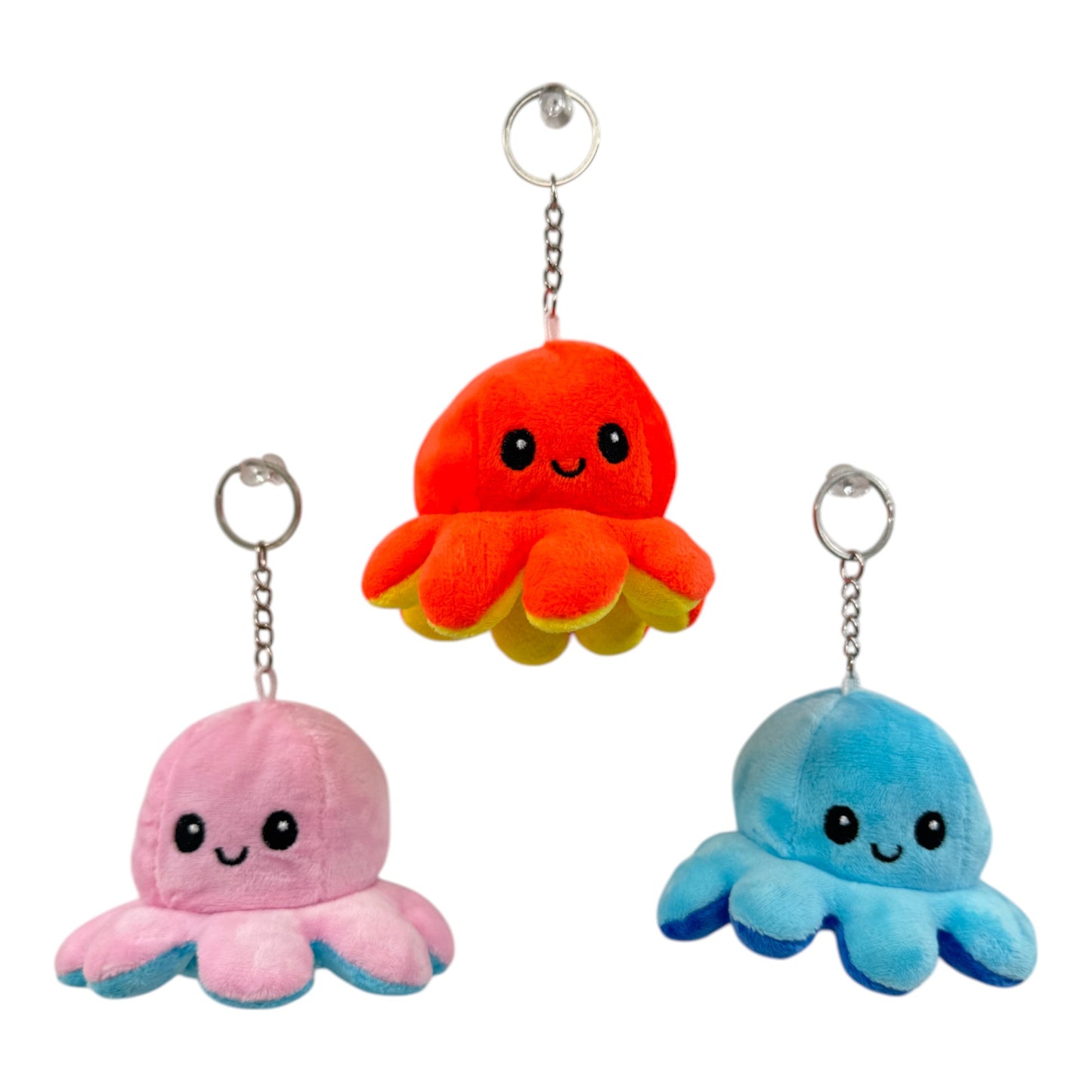 Reversible Octopus Plushie Key Chain KC1125-1 (12PC)