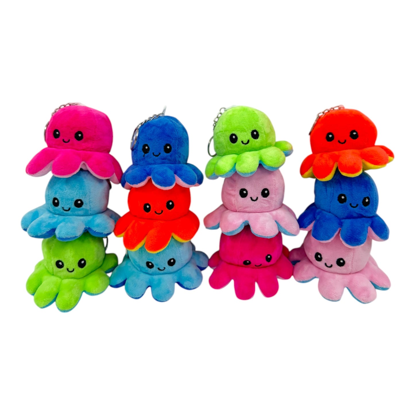 Reversible Octopus Plushie Key Chain KC1125-1 (12PC)