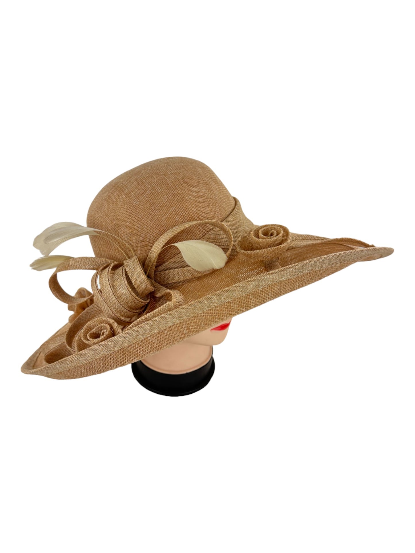 NEW BOW FLOWER SINAMAY KENTUCKY DERBY WEDDING HAT FF923 (1PC)