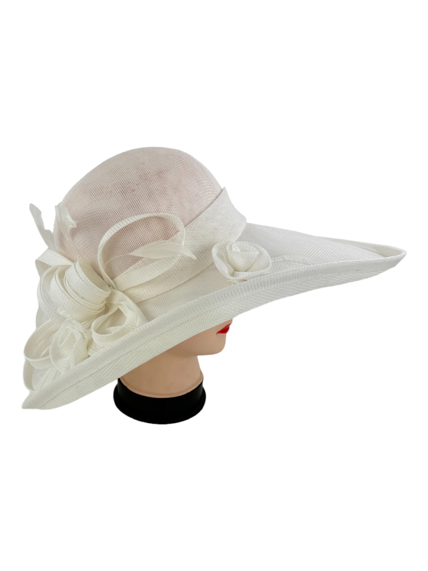 NEW BOW FLOWER SINAMAY KENTUCKY DERBY WEDDING HAT FF923 (1PC)