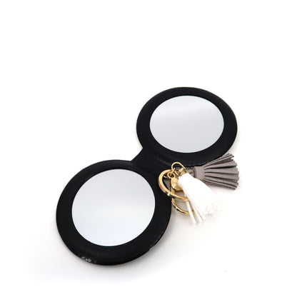 RHINESTONE MAKEUP CHARM TASSLE MIRROR KEY CHAIN KC3222-7(12PC)