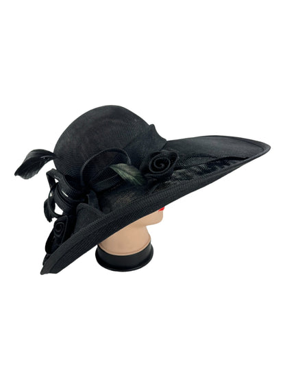 NEW BOW FLOWER SINAMAY KENTUCKY DERBY WEDDING HAT FF923 (1PC)